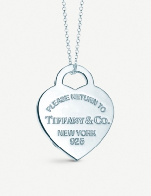 tiffany medium heart pendant size