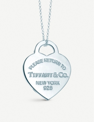 tiffany large heart tag necklace