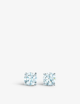 TIFFANY & CO Tiffany solitaire diamond earrings in platinum