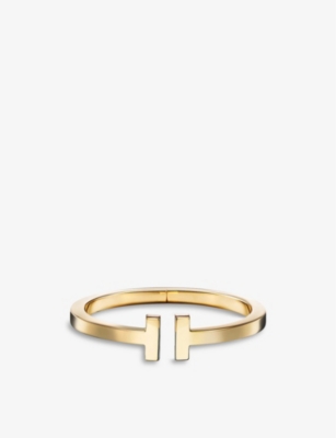 TIFFANY & CO - Tiffany T Square 18k gold bracelet | Selfridges.com