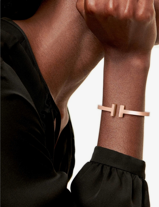 Tiffany T Square 18ct rose-gold bracelet