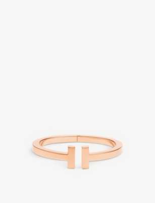 Tiffany & Co Womens Tiffany T Square 18ct Rose-gold Bracelet
