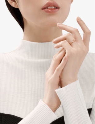 TIFFANY & CO: Tiffany T 18ct rose-gold and diamond wire ring