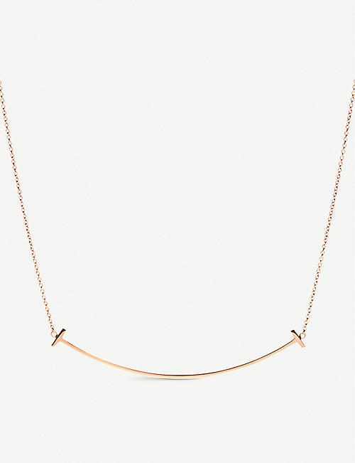 TIFFANY & CO: Tiffany T smile pendant in 18k rose gold