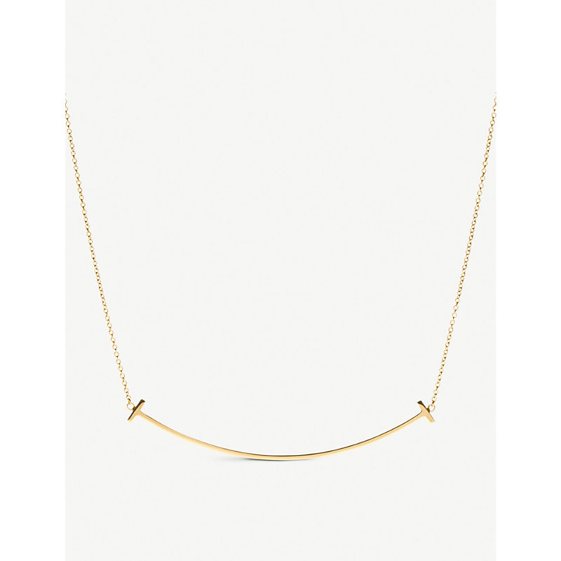 Tiffany & Co Womens Gold Womens Gold Tiffany T Smile Pendant In 18k Gold