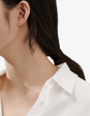 TIFFANY & CO: Tiffany T Smile 18ct Rose-Gold And 0.06ct Diamond Earrings