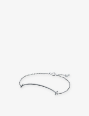 Tiffany T Smile 18ct white-gold and diamond bracelet