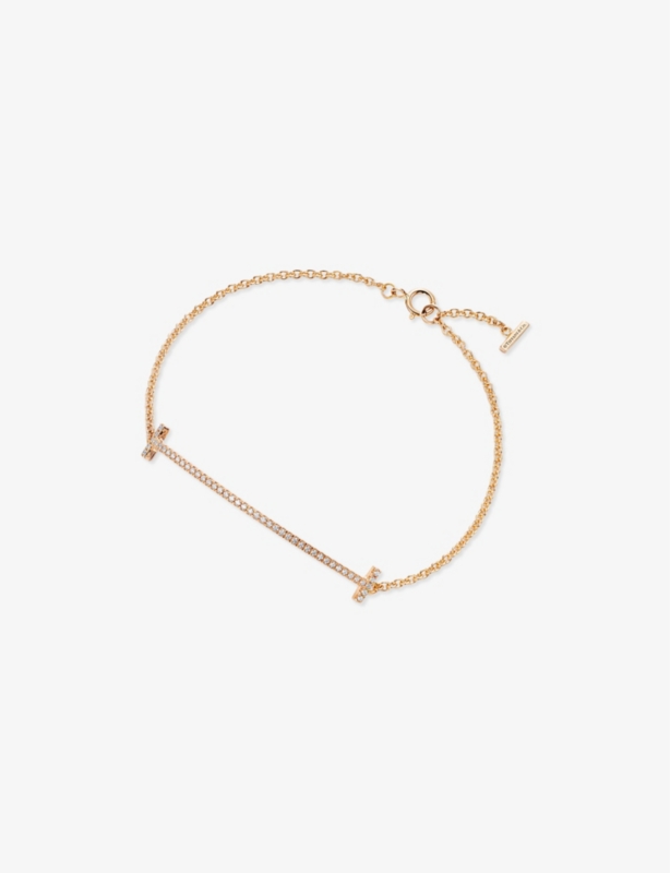 Tiffany T Smile 18ct yellow-gold and diamond bracelet