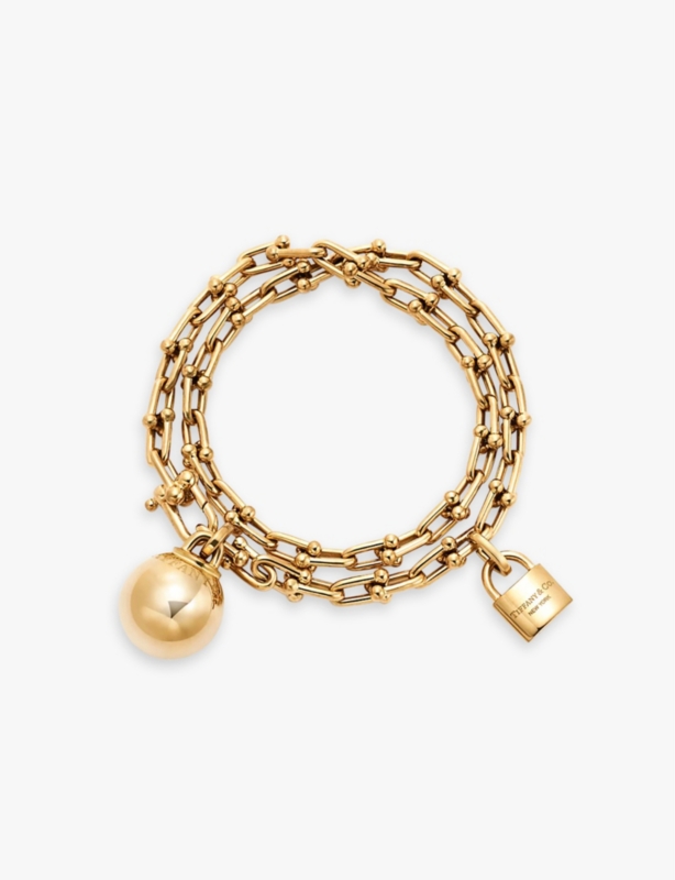 Tiffany HardWear 18ct yellow-gold wrap bracelet