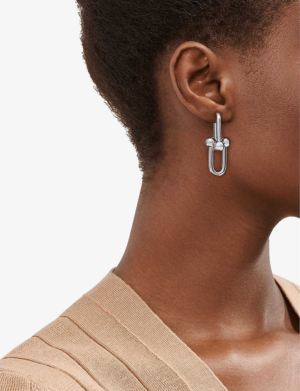 Silver Tiffany link earrings