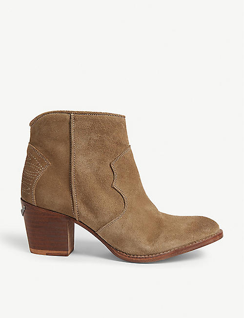 ZADIG&VOLTAIRE: Molly suede ankle boots