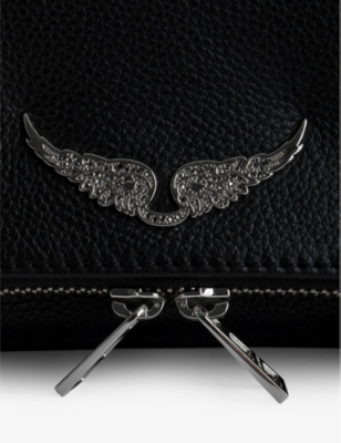 Shop Zadig & Voltaire Womens Noir Rock Clutch Bag