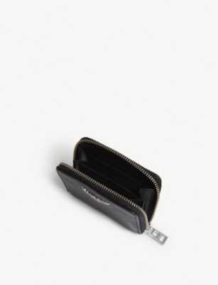 Zadig & Voltaire Leather Mini Wallet In Noir
