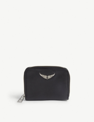 Shop Zadig & Voltaire Zadig&voltaire Womens Noir Leather Mini Wallet