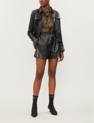 Zadig & Voltaire Liam Leather Jacket In Noir