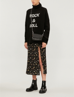Zadig & Voltaire Womens Noir Alma Turtleneck Oversized Wool Jumper In Noir (black)