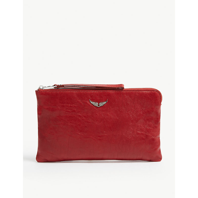 ZADIG & VOLTAIRE LEATHER CLUTCH