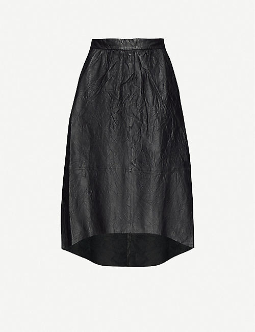 Selfridges & Co Women Clothing Skirts Leather Skirts Joslin high-waisted leather skirt 