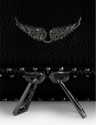 Zadig & Voltaire Mini Rock Clutch Bag In Noir