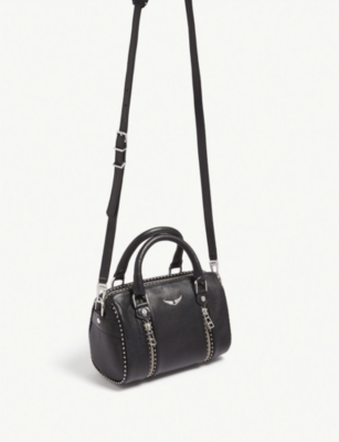 Zadig & Voltaire Xs Sunny Grained Leather Shoulder Bag In Noir
