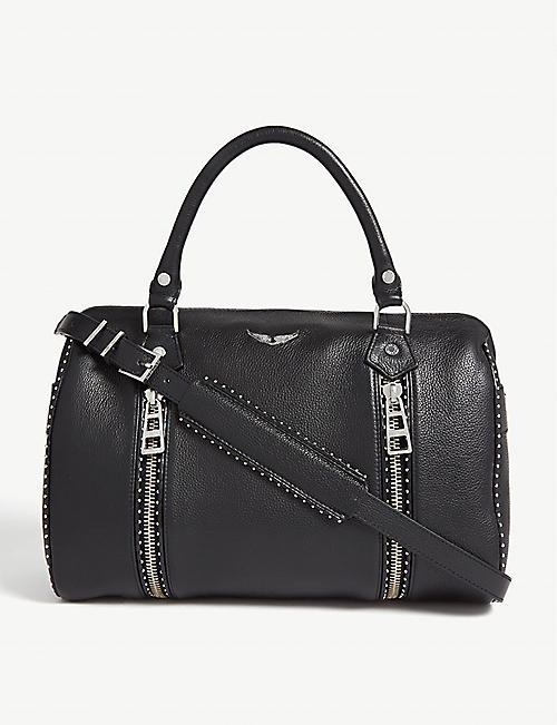 ZADIG&VOLTAIRE: Sunny studded leather bowling bag