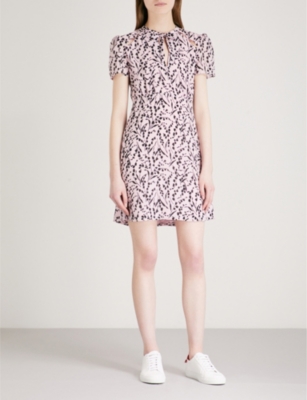 MAJE - Rambao floral-print silk-crepe dress | Selfridges.com