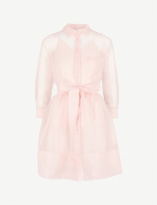 maje organza shirt dress