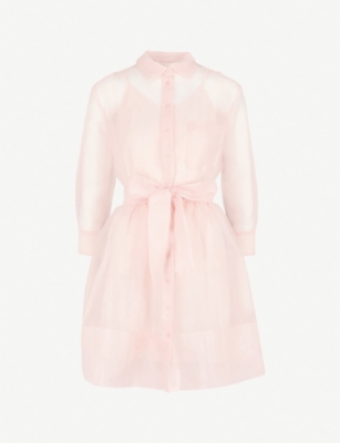 maje revani organza shirt dress