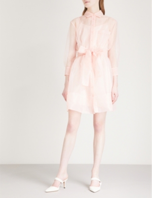 maje revani organza shirt dress