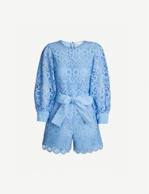 blue lace playsuit