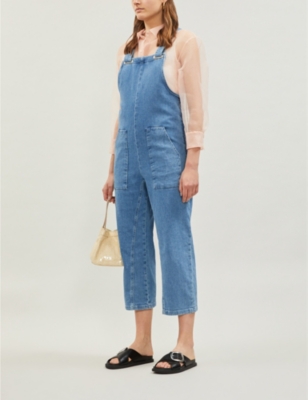 maje denim jumpsuit