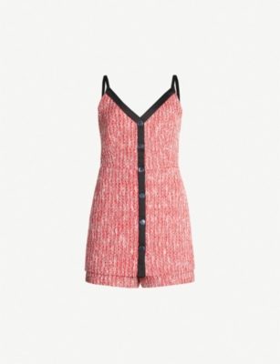 pink tweed playsuit