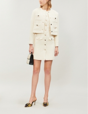 MAJE RILLIO BOUCLÉ TWEED DRESS