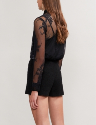 MAJE Cliclette lace blouse