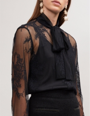 MAJE Cliclette lace blouse