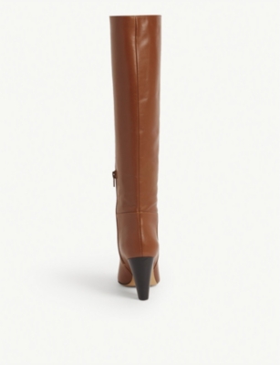 tan over knee high boots