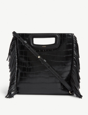 Maje Womens Black Bag-119mcroco 1 Size In Black