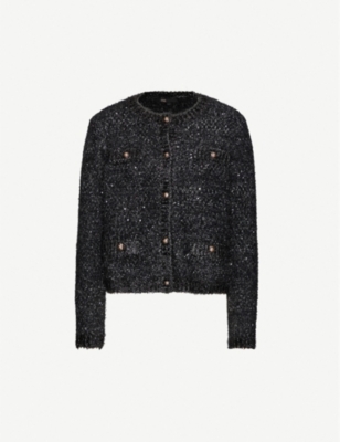 maje sequin cardigan