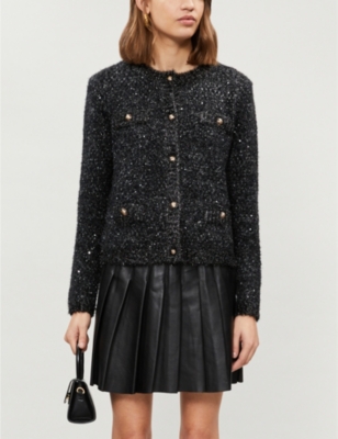 maje sequin cardigan