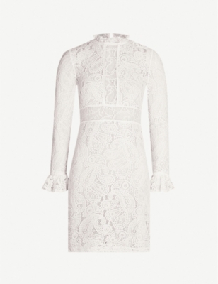 maje white lace dress