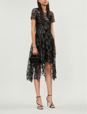 maje black sequin dress