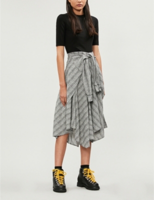 MAJE - Rapri checked-skirt stretch 