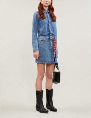 maje denim dress