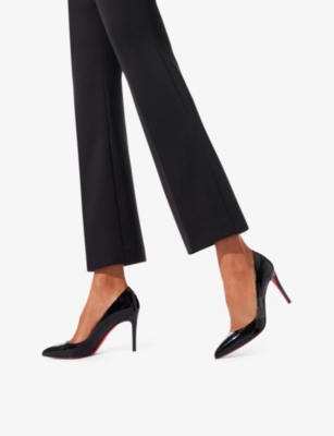 Christian Louboutin Hot Chick Black Patent Leather Pumps In Black