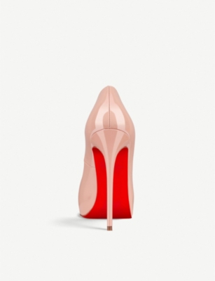 Shop Christian Louboutin Women's Nude New Very Prive 120 Patent-leather Courts