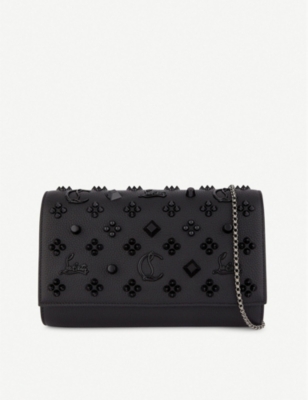 Paloma - Clutch - Grained calf leather and spikes Loubinthesky