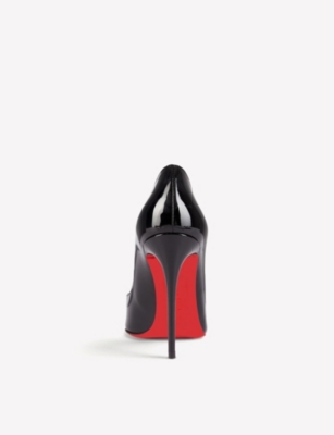 Shop Christian Louboutin Women's Black Hot Chick 100 Patent-leather Courts