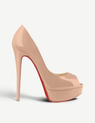 louboutin lady peep nude