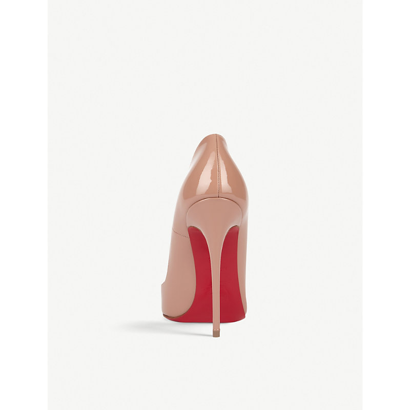 Shop Christian Louboutin So Kate 120 Patent-leather Courts In Nude (nude)