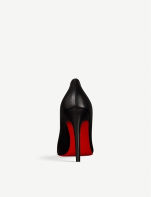 Shop Christian Louboutin Women's Black Pigalle 100 Leather Courts